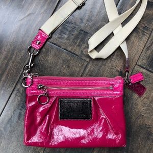 Coach Poppy Crossbody Purse in Pink Patent